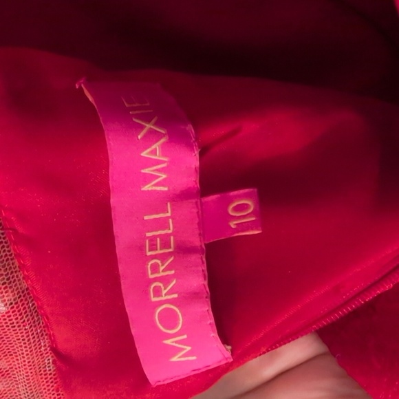 Morrell Maxi Red Lace Corset Dress Rhinestones Cami Straps Prom Hoco Formal 10 - Picture 10 of 15